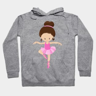 Ballerina, Ballet Girl, Ballet Dance, Brown Hair Hoodie